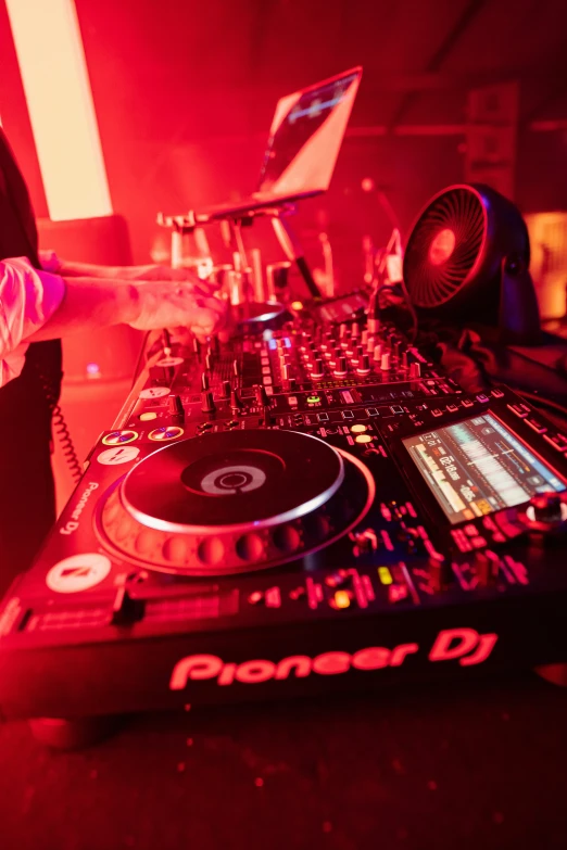 a dj mixing music at a party