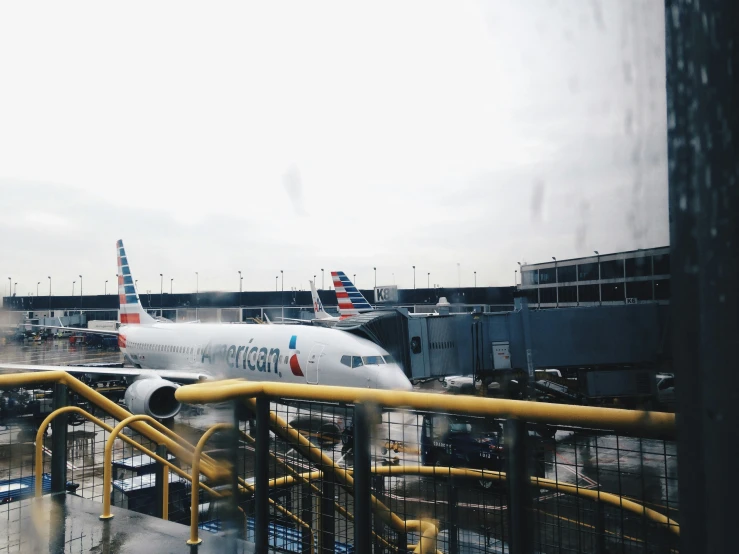 a large airplane is on the runway at the airport