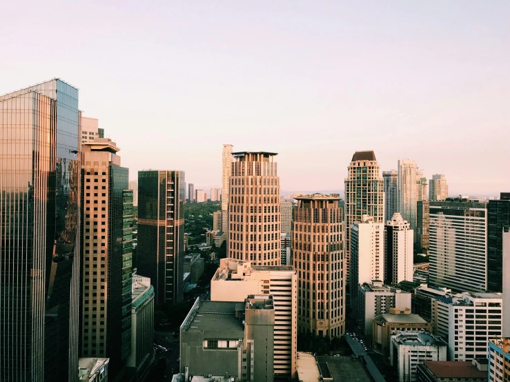 view of some buildings in a city