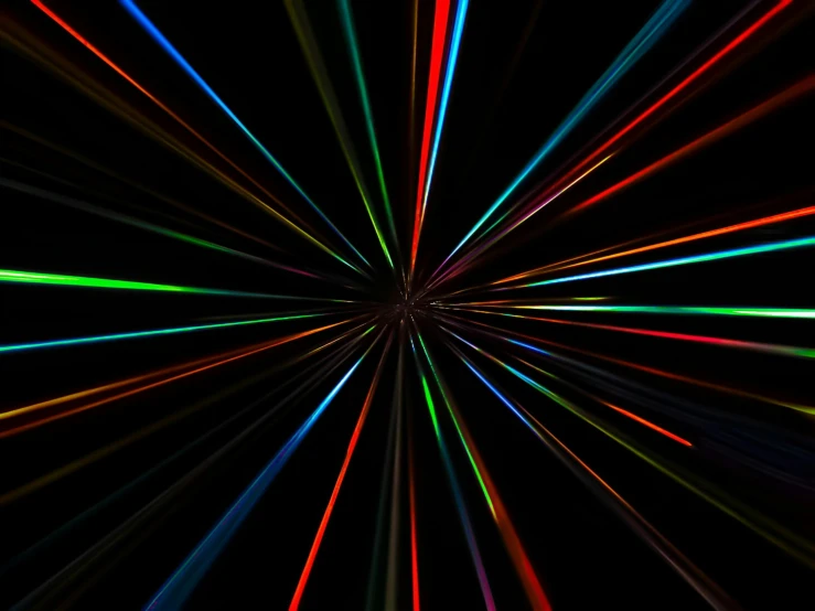 colorful lines are shown with a black background