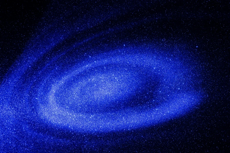 the top of a blue object, which appears to be swirling