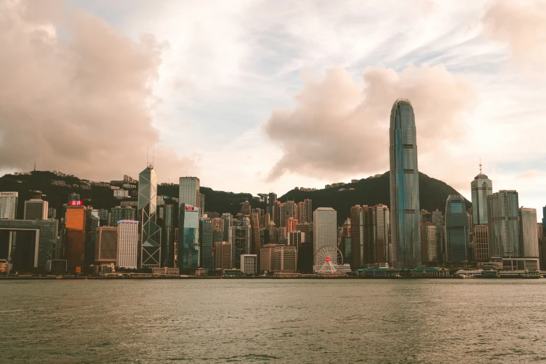 the skyline of hong kong in the day light