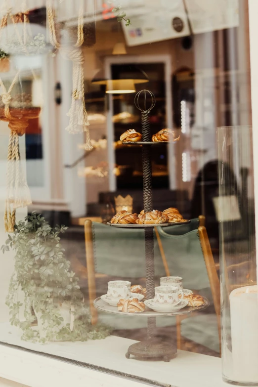 there are pastries that are sitting on the window sill
