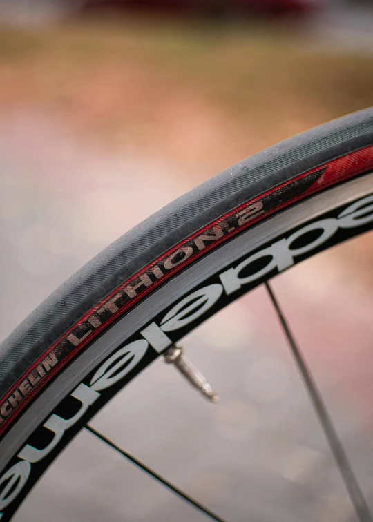 a closeup s of a bicycle tire