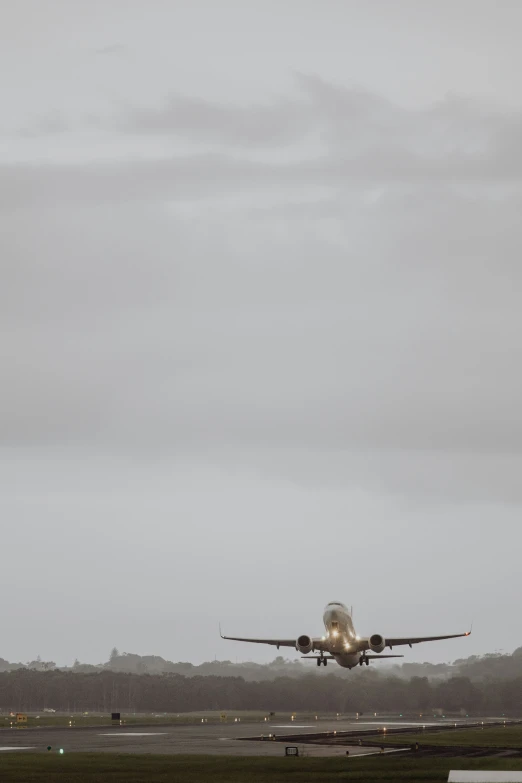 a large airplane about to take off from an airport