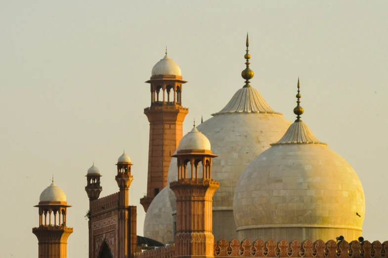 the top of a building has large domes