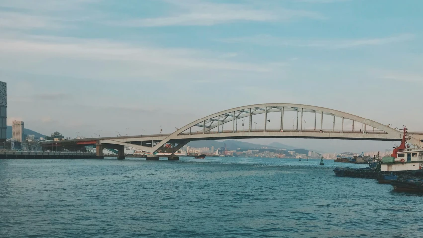 a large bridge spanning the width of a city