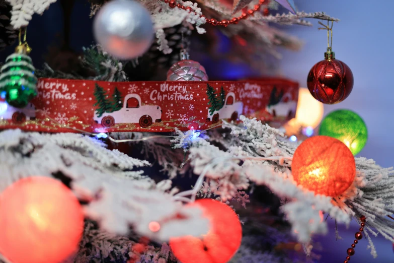 an image of a christmas tree decorated with decorations