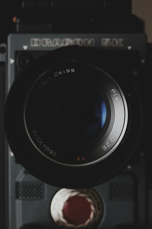 a picture is taken of a camera's lens