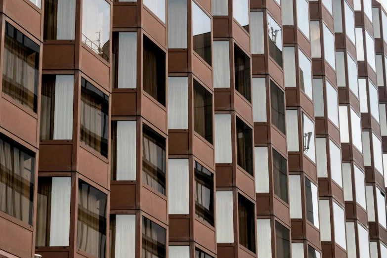 a large brick building that is very close to the ground