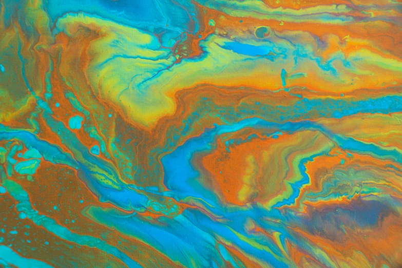 a very colorful painting that looks like the ocean