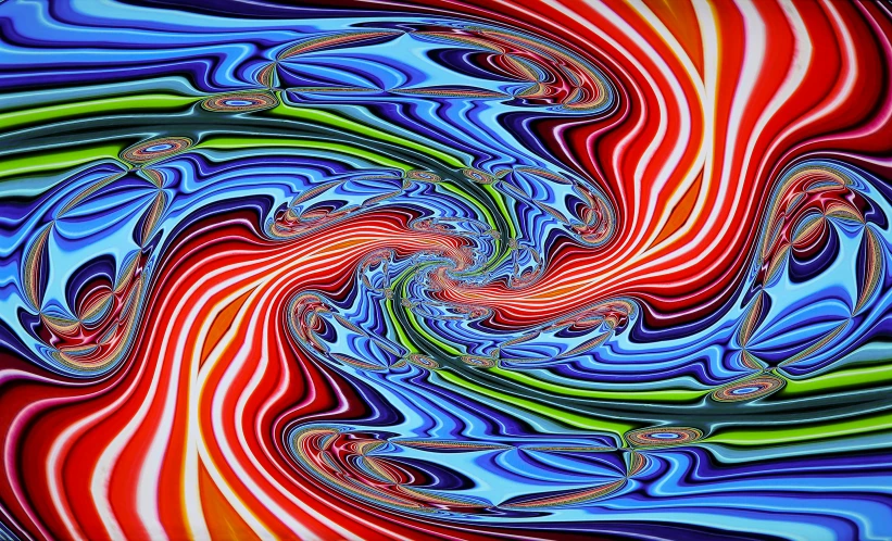 the color in this image looks like a swirling wave