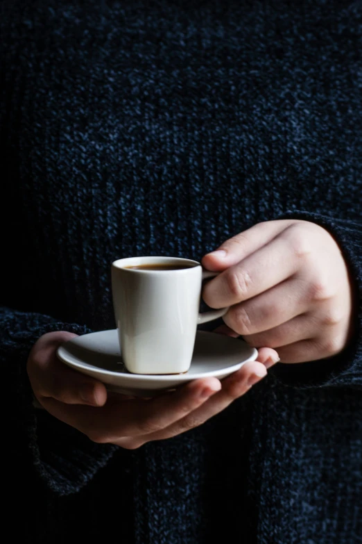 a cup that is sitting on top of a plate