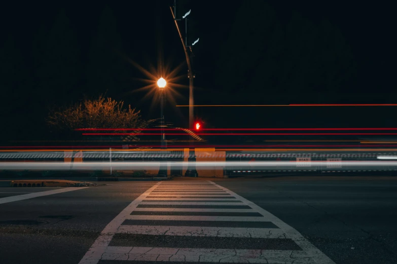 a picture of street light at night time