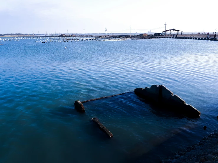 a view of a body of water and a large dock