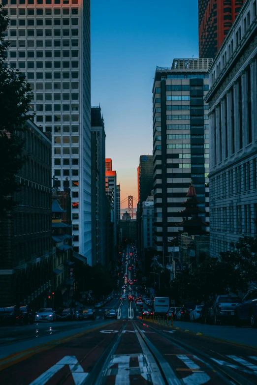 a view of the city with some buildings