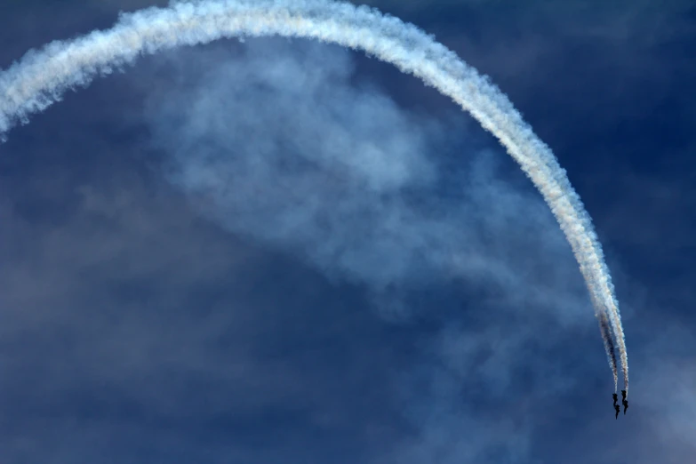 a group of planes making their aerial displays