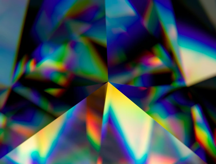 some kind of art that looks like a colorful diamond