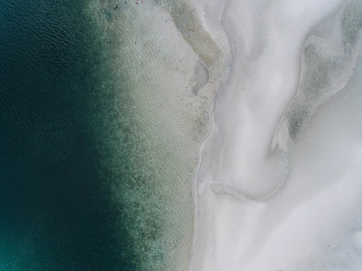 aerial pograph of water and beach from sky