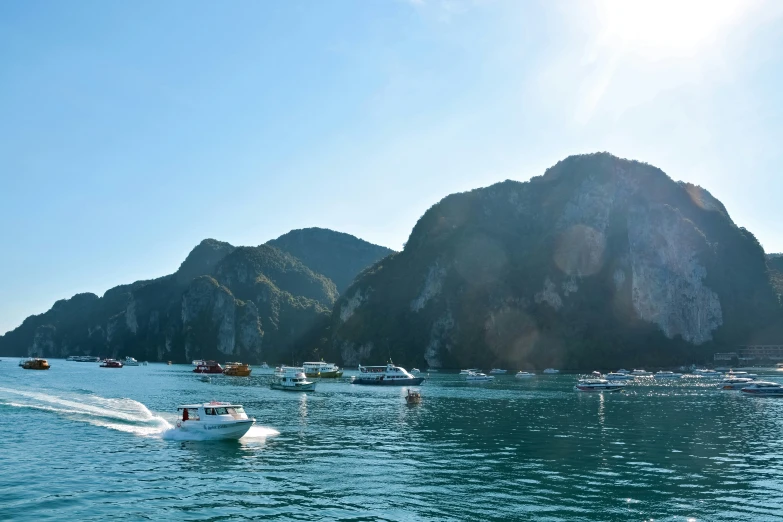 a boat sailing on a body of water