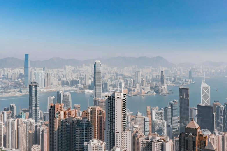 the cityscape of hong kong has many skyscrs