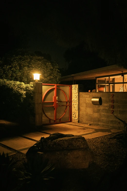 this is an image of a house at night