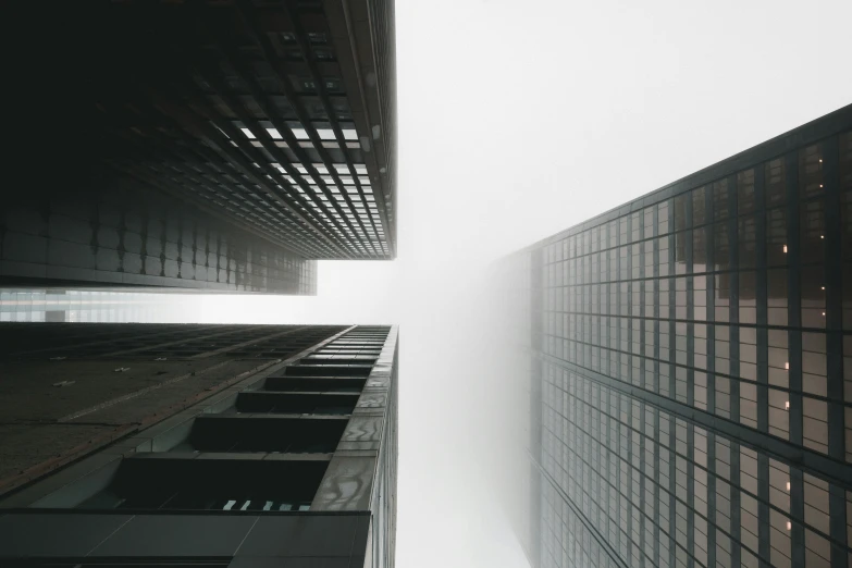 an image of an abstract building view looking up at it