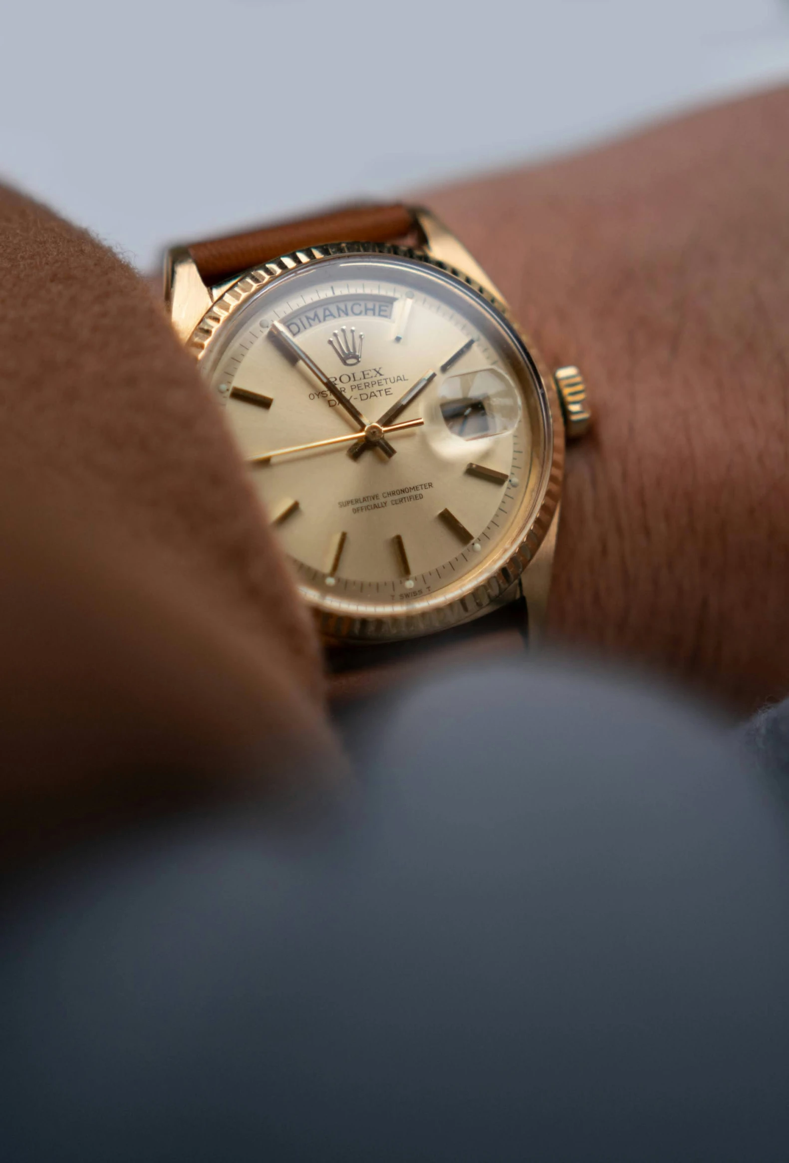 an image of a wrist watch with a leather band