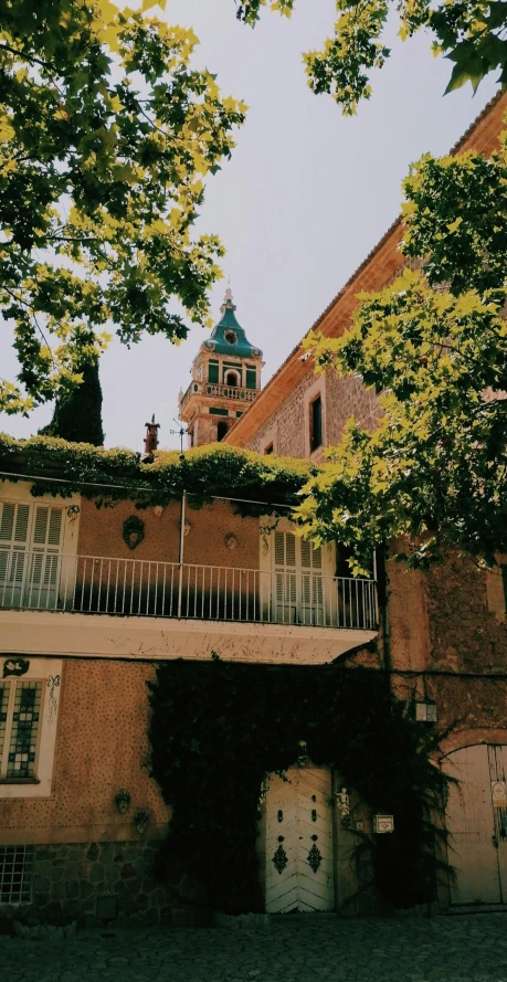 the building with its two stories is made from brick