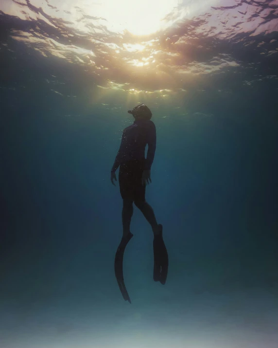 a man is standing in the water