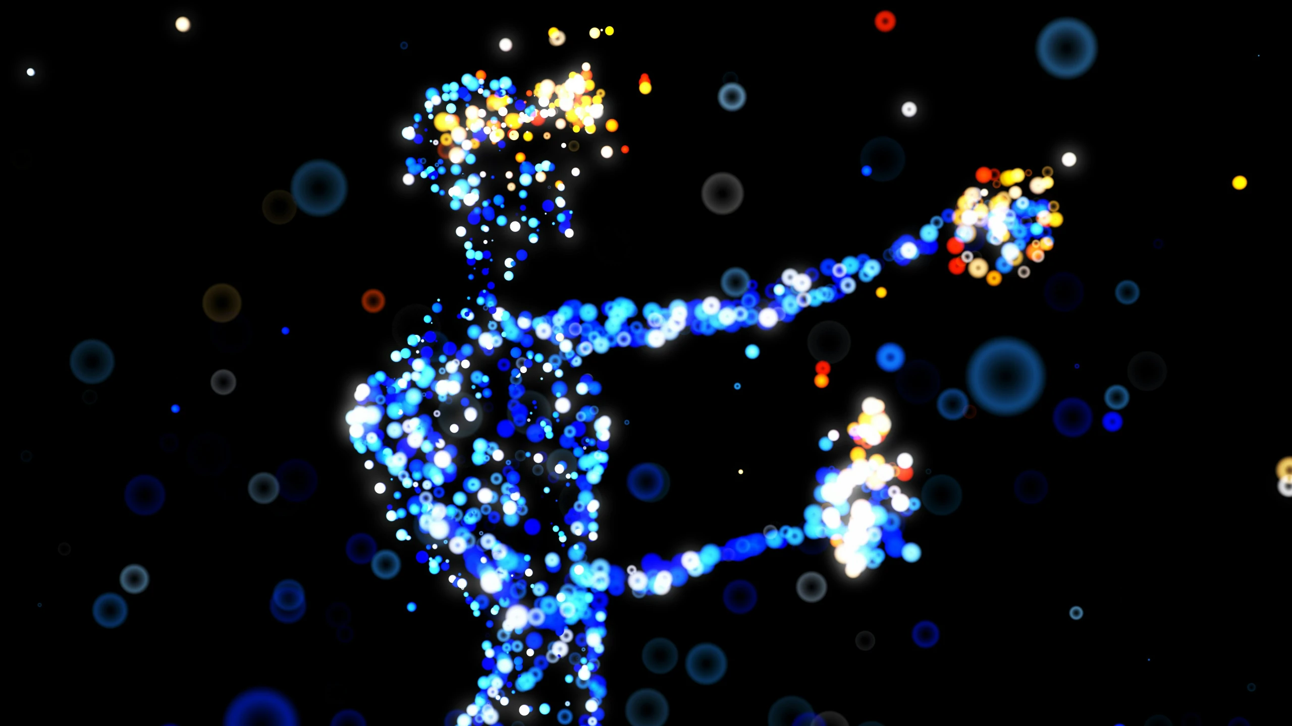 abstract po of the blue sparkler in a baseball player