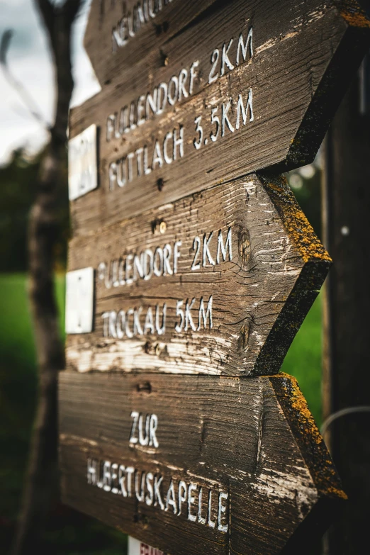 this is an directional sign at a park