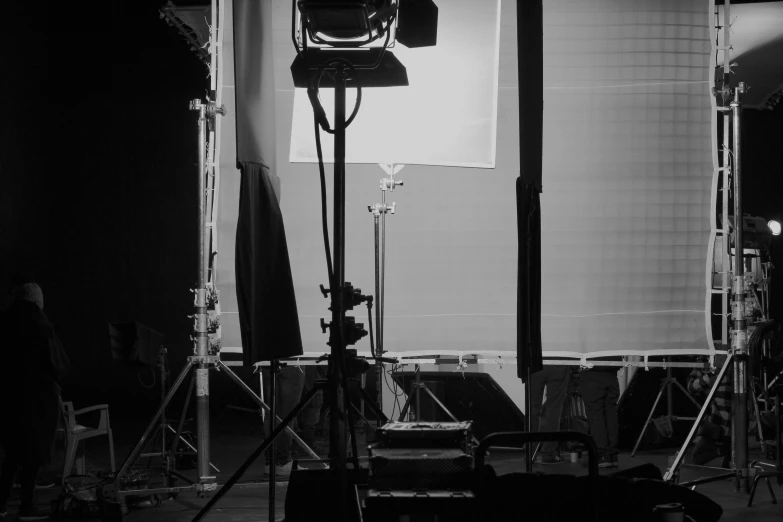 a po studio setup with lighting equipment