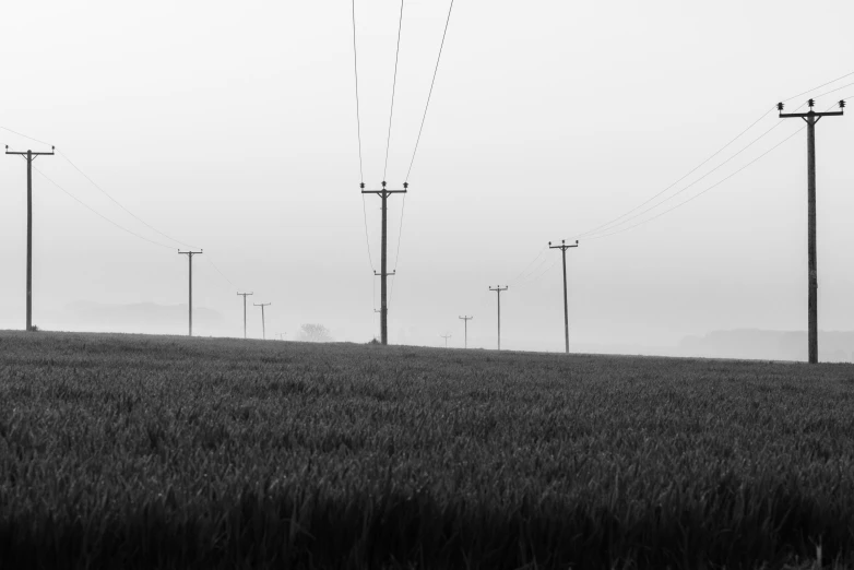 this po shows electrical lines in a field