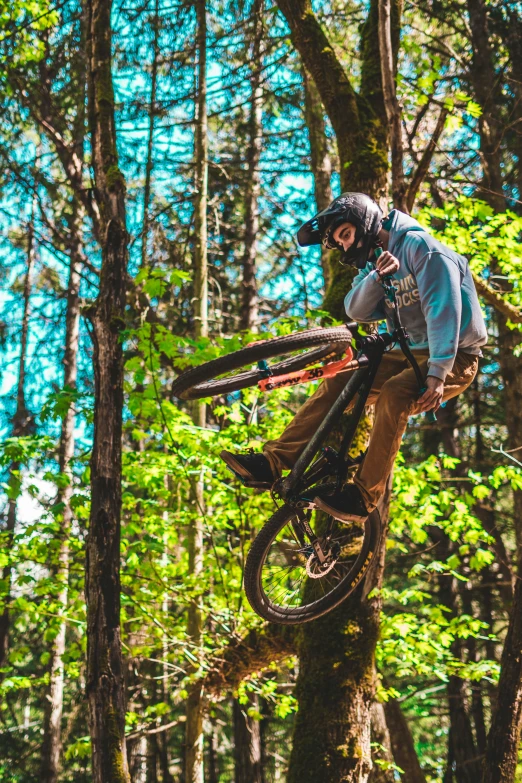 a person on a dirt bike jumping in the air