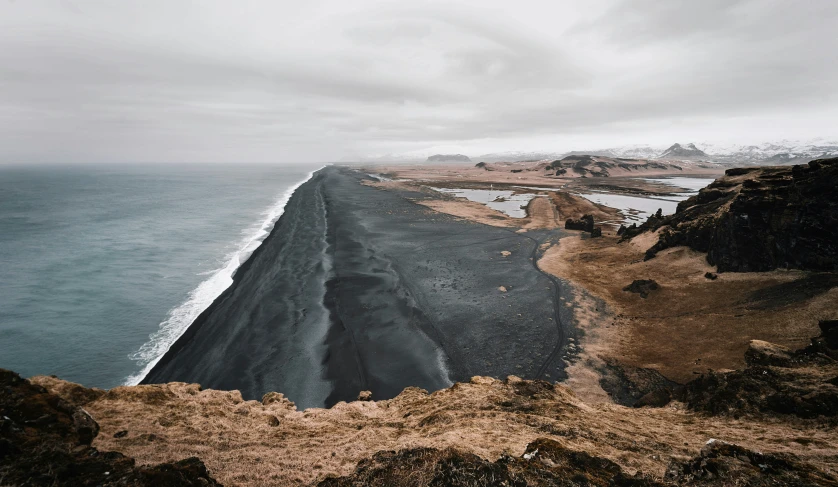 the view over the cliffs on the ocean