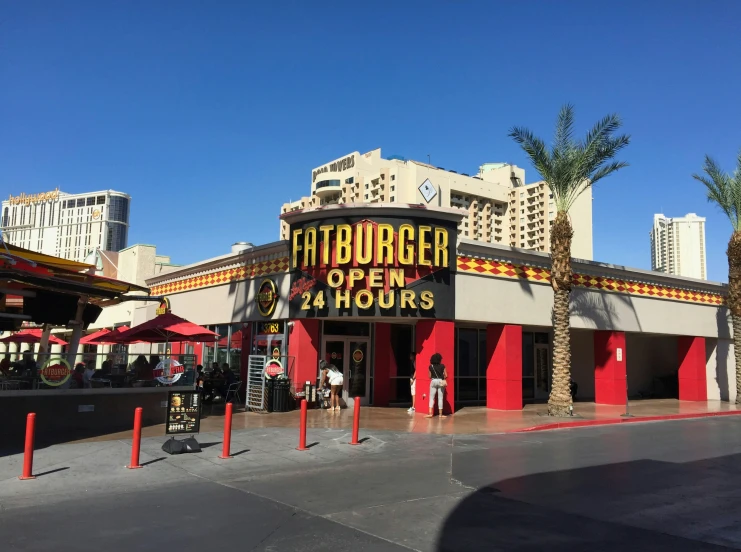 the entrance to a restaurant called burgerger open 4 hours