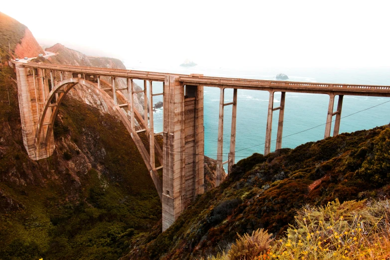 a view of an overpass bridge from the cliff