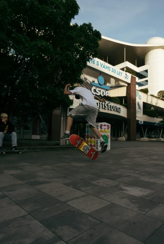 a person that is on a skateboard in the air