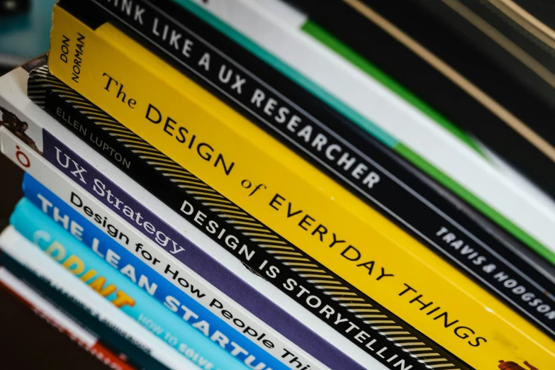 stack of books showing some information about different types of things