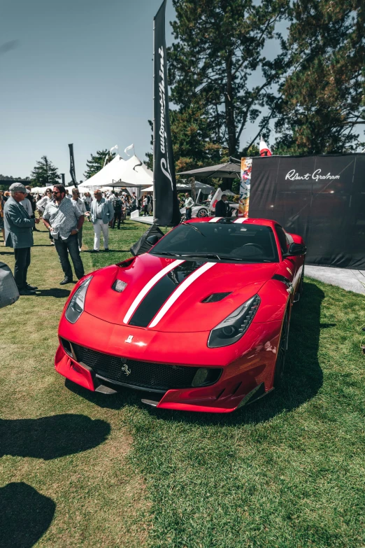 a close up of a car at an event