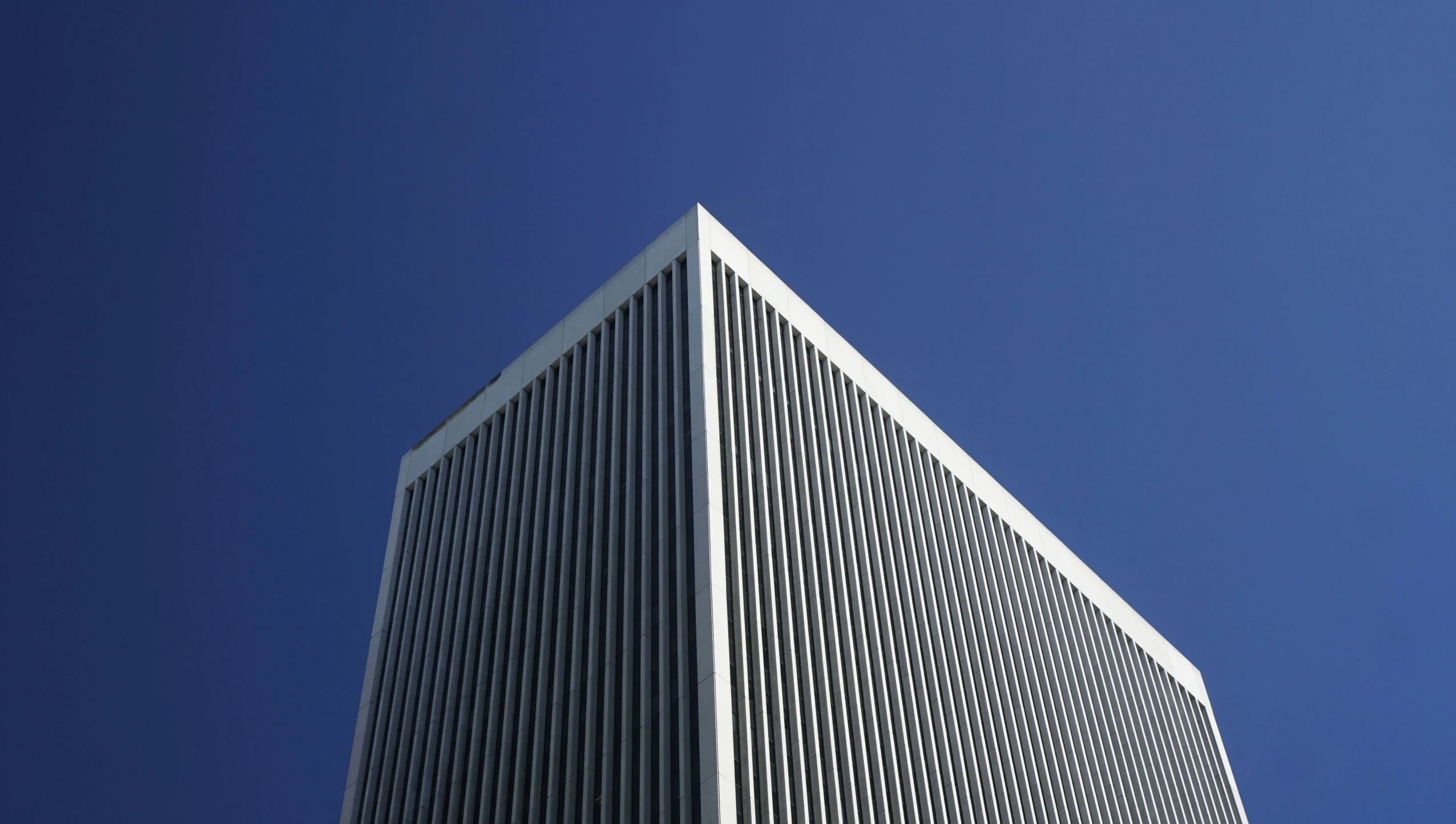 the top of the building on a clear day