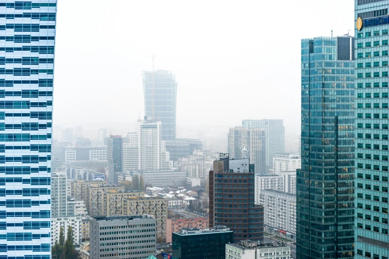 an image of a city with tall buildings