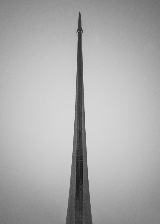 a black and white po of a monument