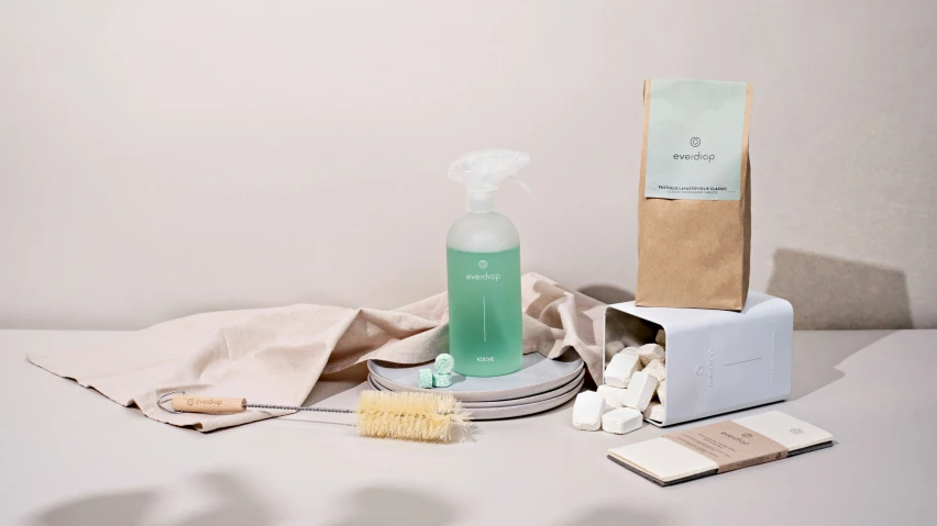 a lotion and cosmetic items on a table