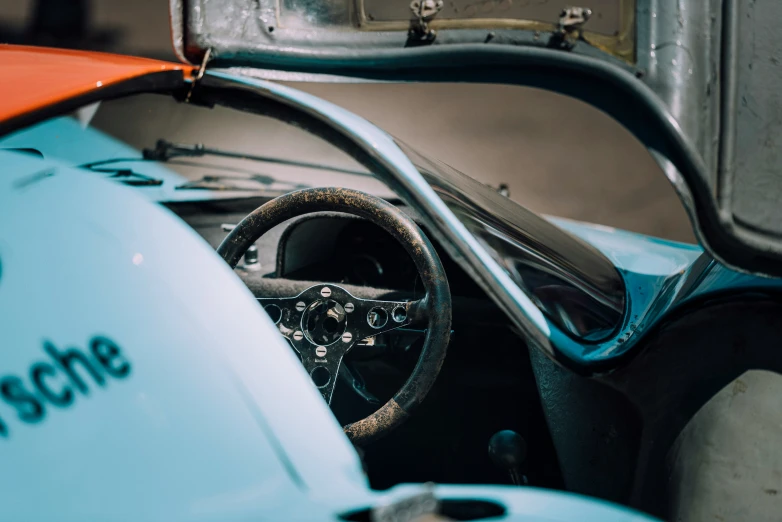 view of the dashboard, wheels and dashboard wheel of a small car