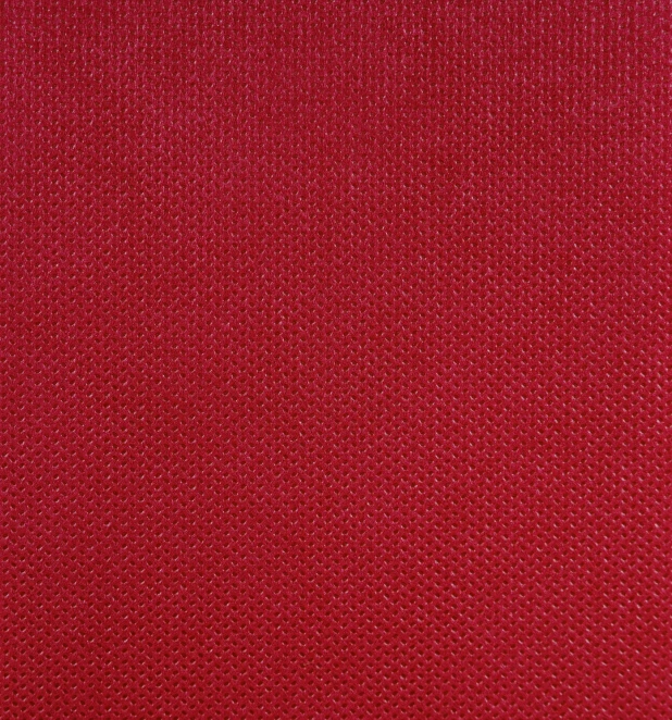 the textured red paper is in a close up view