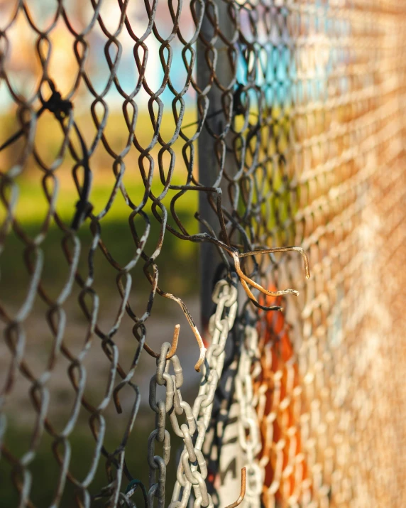 the metal mesh is very rusty and rusty