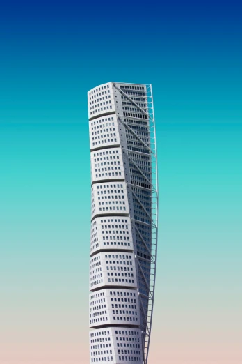 a very tall building that is in the sky