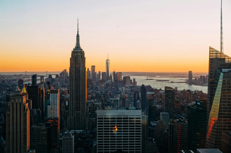 the view of a city from above